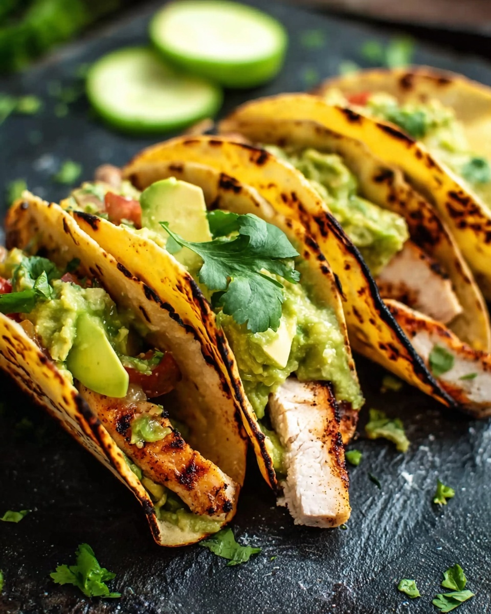 Crispy Poblano Chicken Tacos with Avocado-Jalapeño Salsa Recipe - Recipe Image
