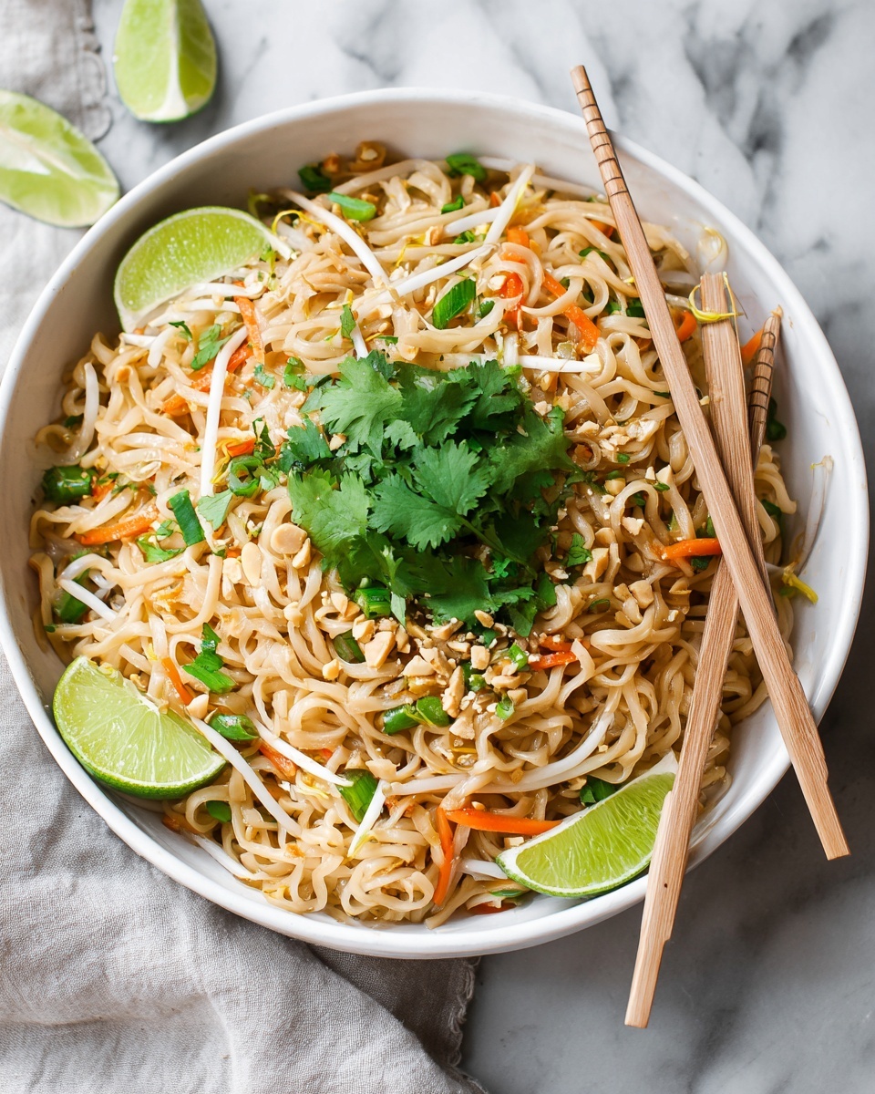 Vegetable Pad Thai with Rice Noodles Recipe - Recipe Image