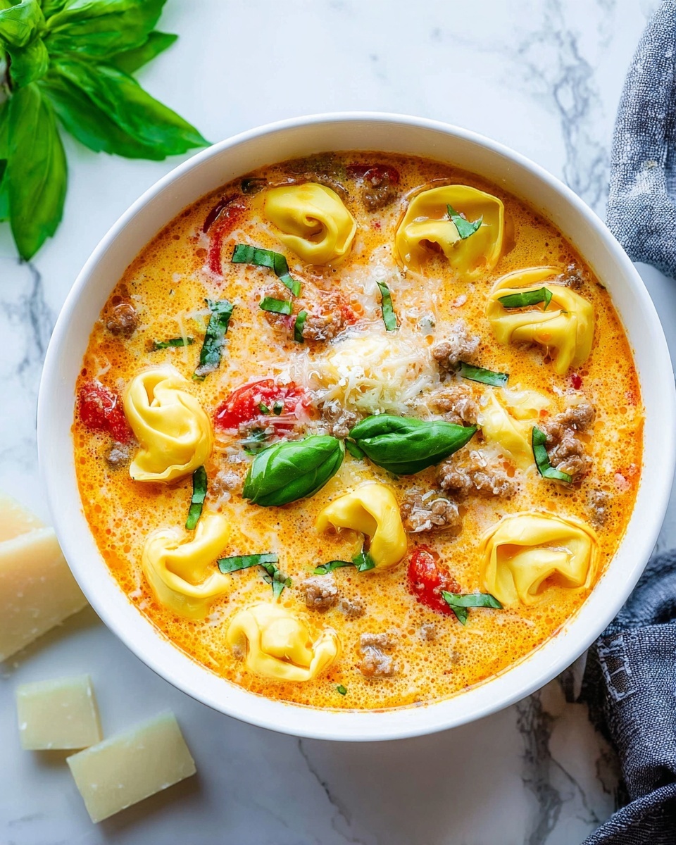 Creamy Sausage Tortellini Soup Recipe - Recipe Image