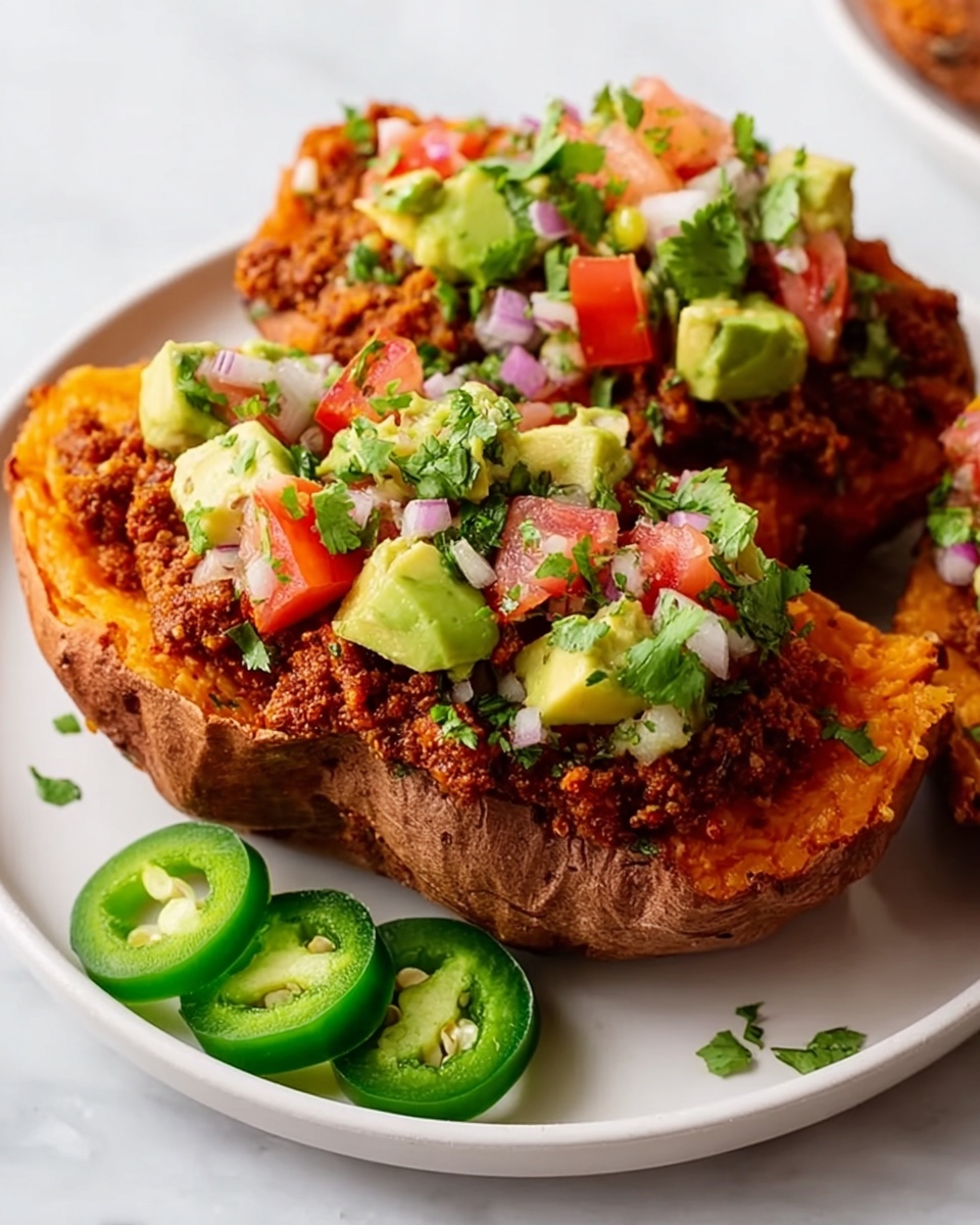 Taco Stuffed Sweet Potatoes Recipe - Recipe Image