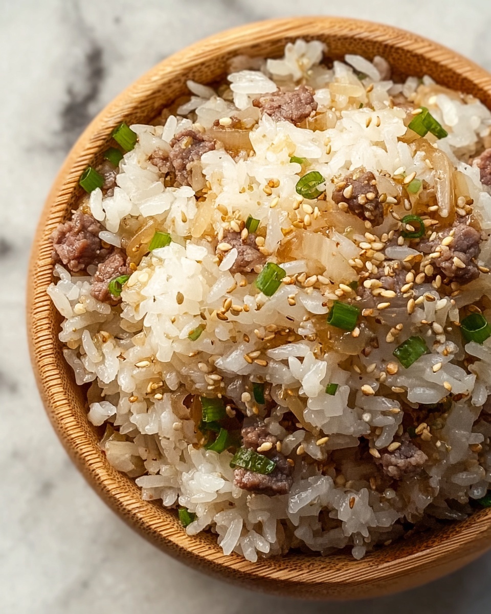 Onion Beef Fried Rice Recipe - Recipe Image
