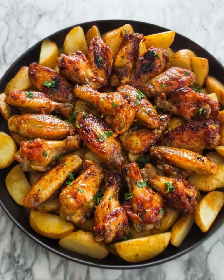 Finger-Lickin’ Good Chicken Wings with Crispy Potatoes Recipe