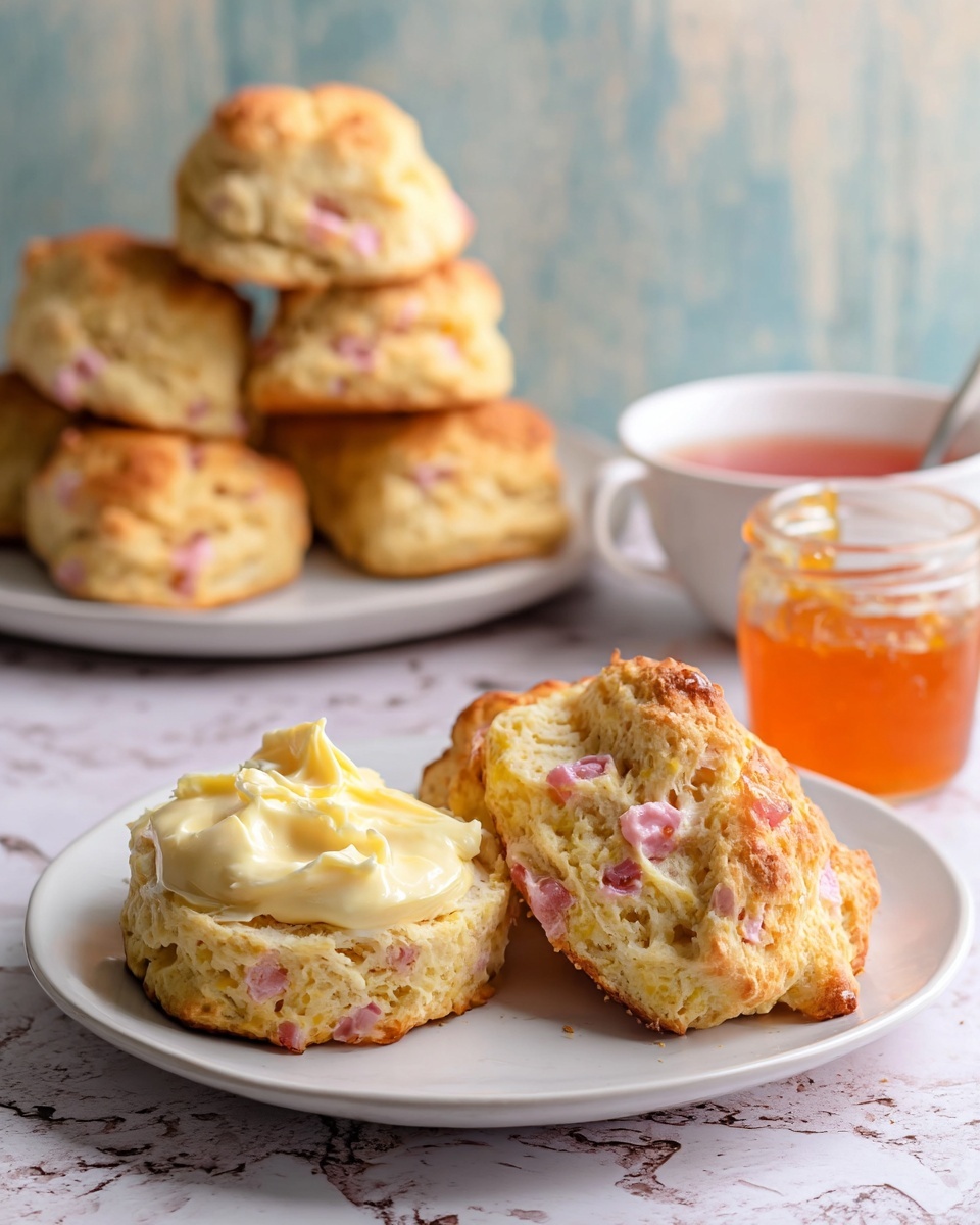 Rhubarb & Custard Scones Recipe - Recipe Image