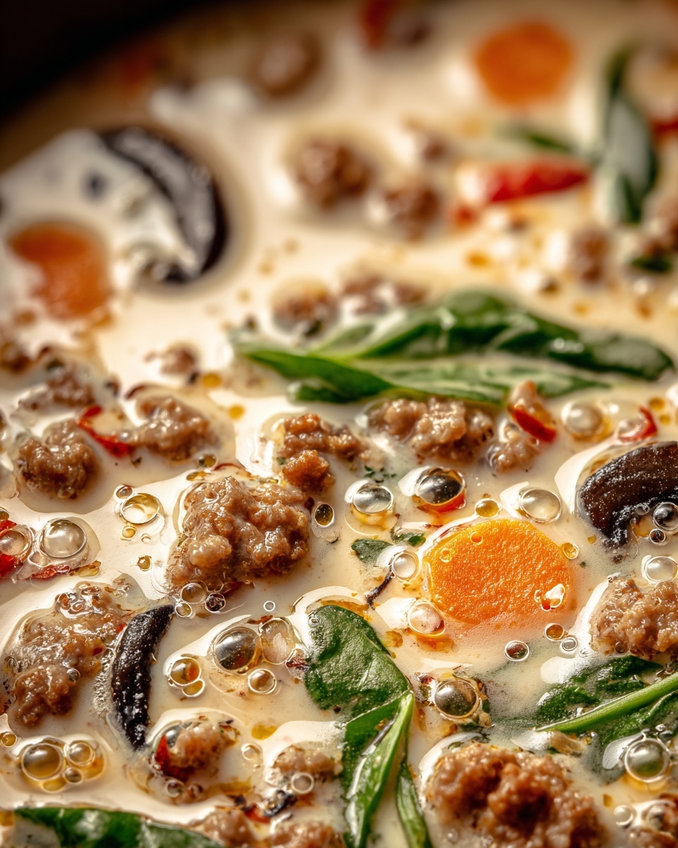 Creamy Parmesan Italian Sausage Soup Recipe - Recipe Image