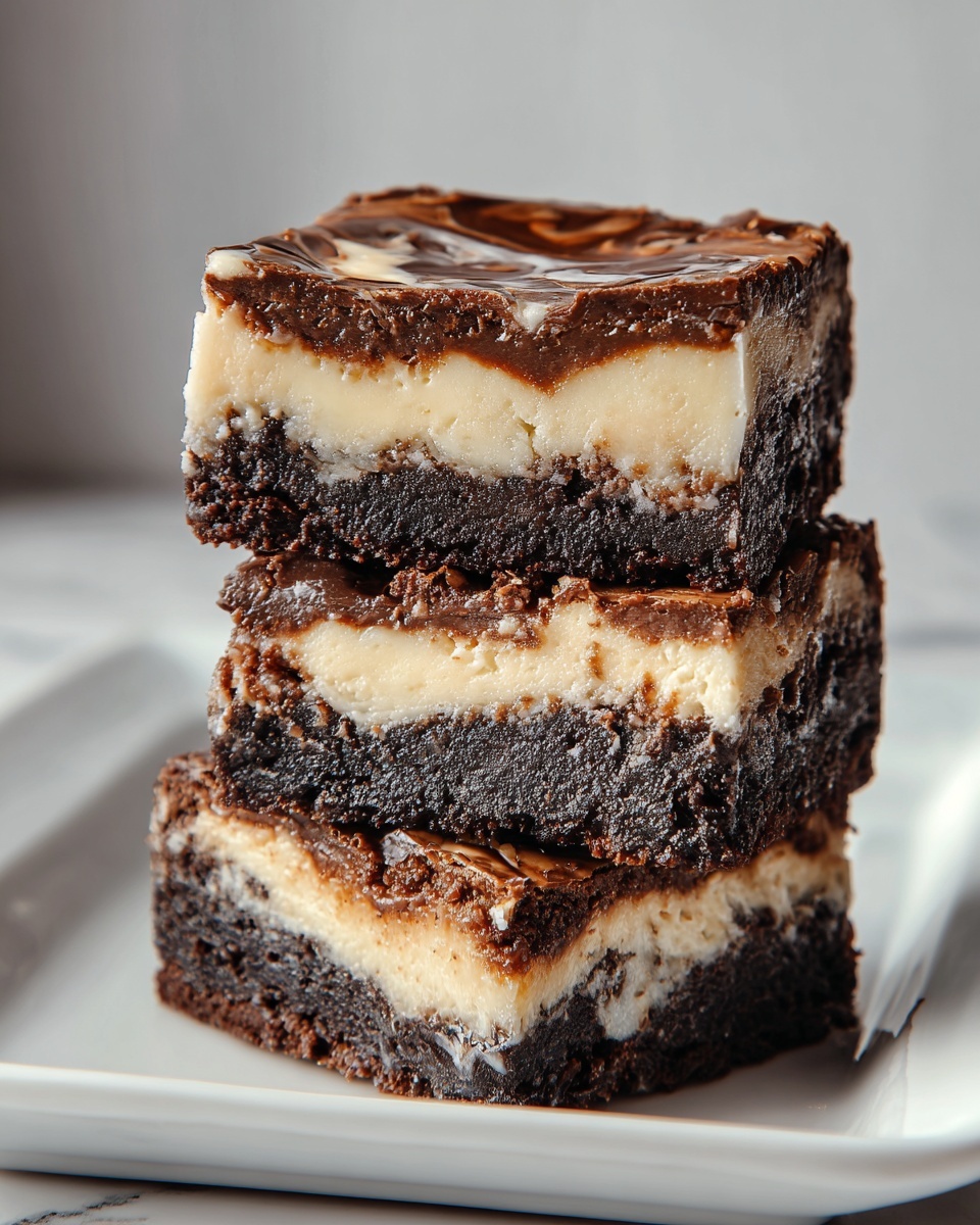 Caramel Cheesecake Nutella Brownies Recipe - Recipe Image