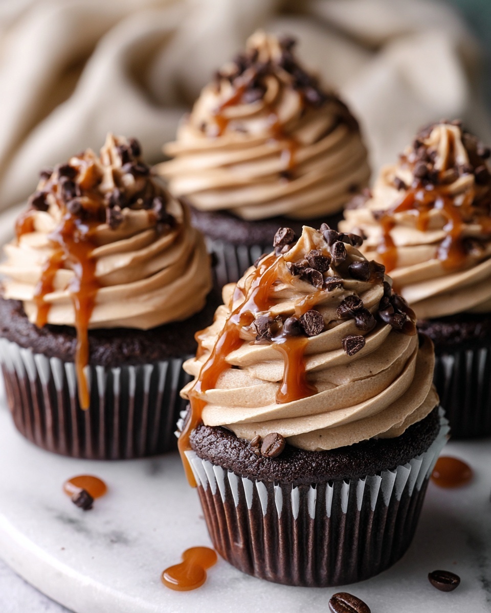 Chocolate Espresso Cupcakes with Salted Caramel Buttercream Recipe - Recipe Image