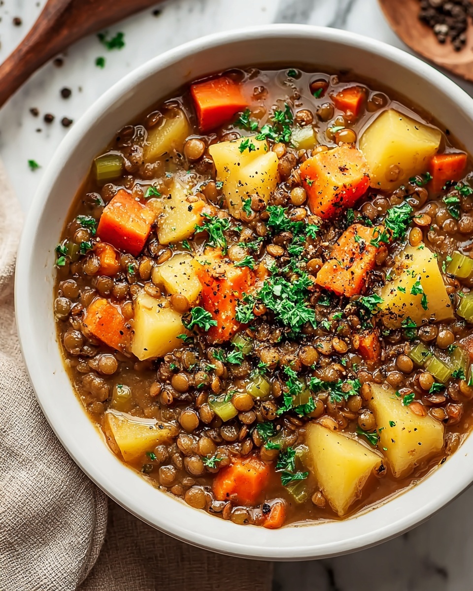 Hearty Vegan Lentil and Vegetable Stew Recipe - Recipe Image