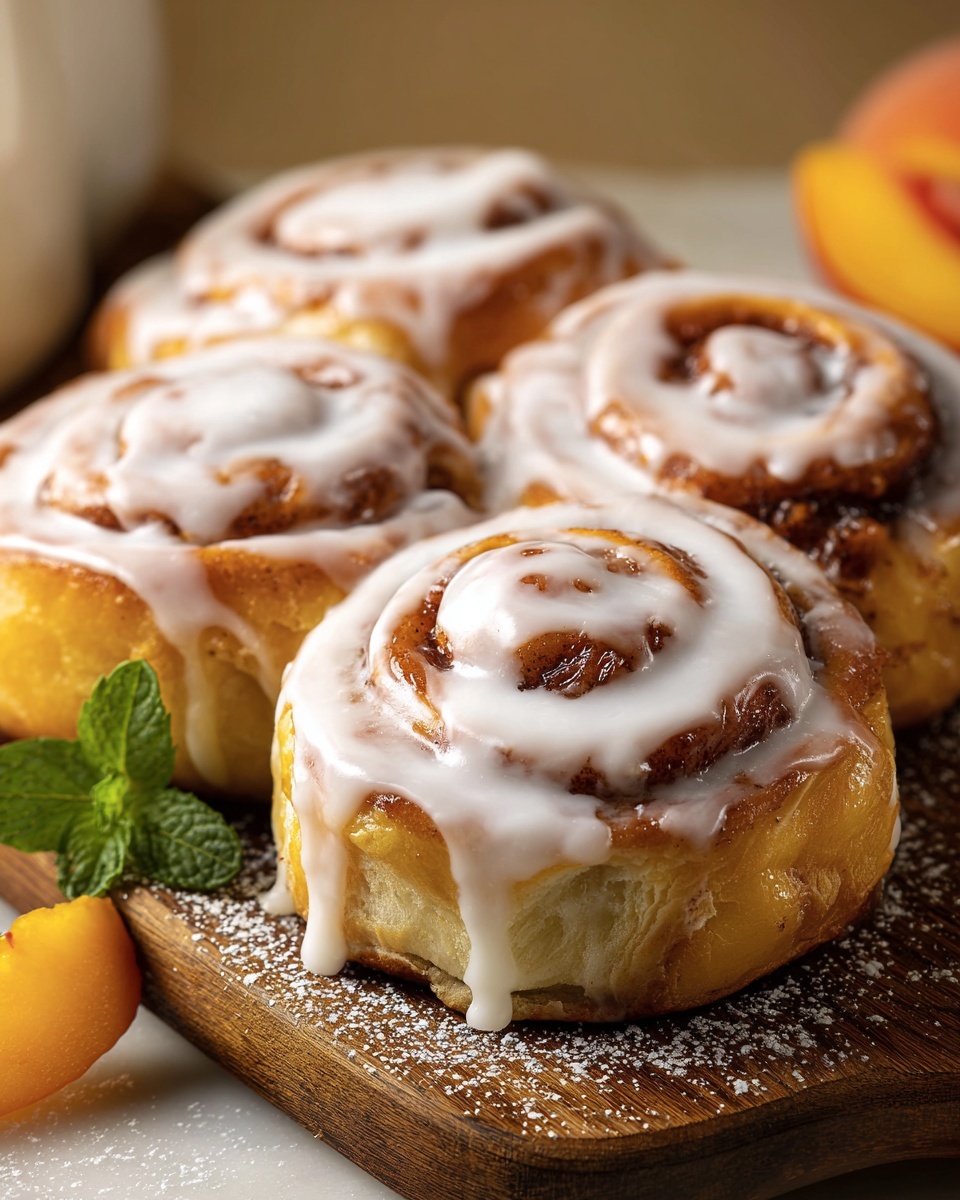 Peachy Cinnamon Rolls Recipe - Recipe Image