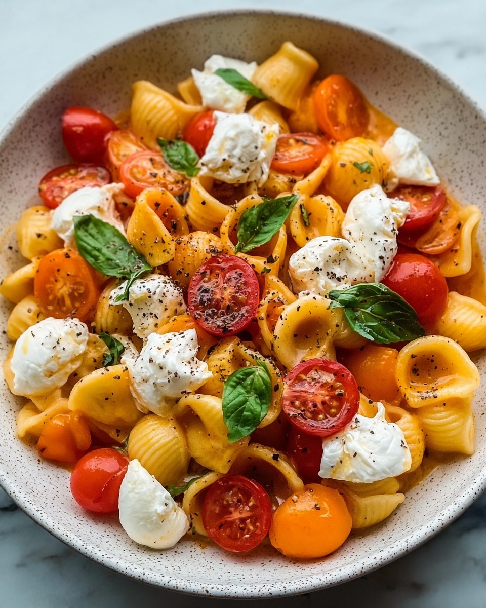 Spicy Tomato Burrata Pasta Recipe - Recipe Image