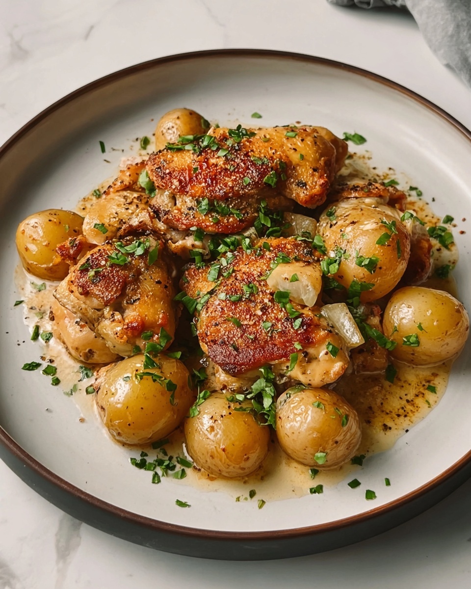Slow Cooker Parmesan Garlic Chicken and Potatoes Recipe - Recipe Image