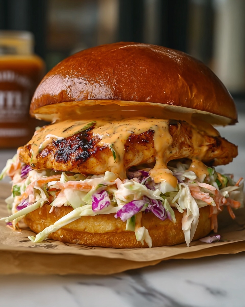 Buffalo Ranch Coleslaw Chicken Sandwich Recipe - Recipe Image