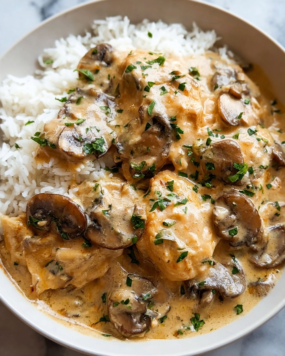 Parmesan-Garlic Mushroom Chicken Recipe - Recipe Image