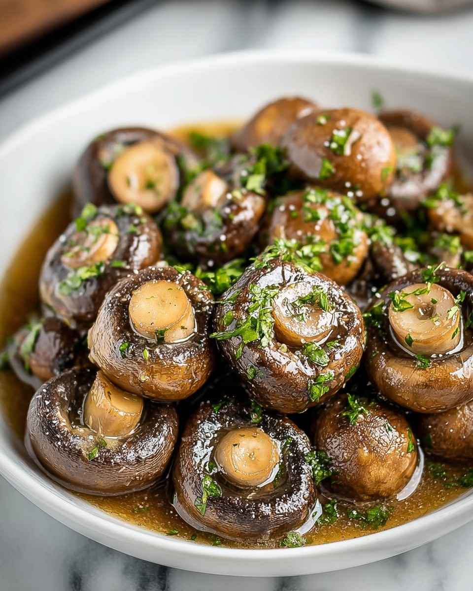 Crockpot Garlic Parmesan Mushrooms Recipe - Recipe Image