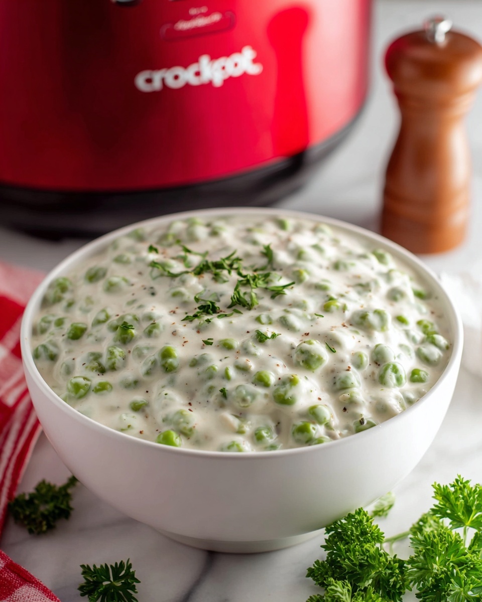 Creamy Slow Cooker Peas Recipe - Recipe Image