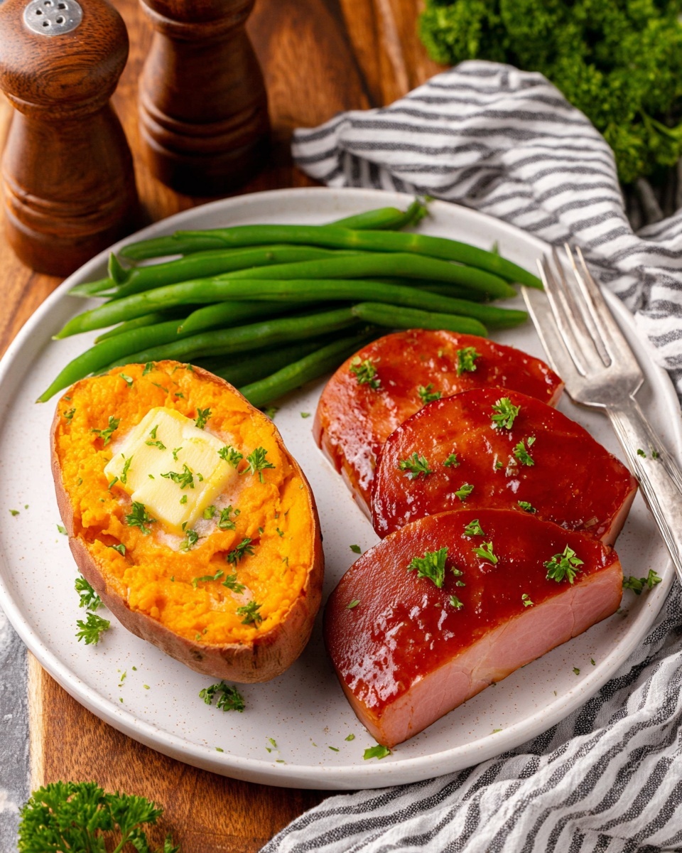 Maple Glazed Ham Steaks Recipe - Recipe Image