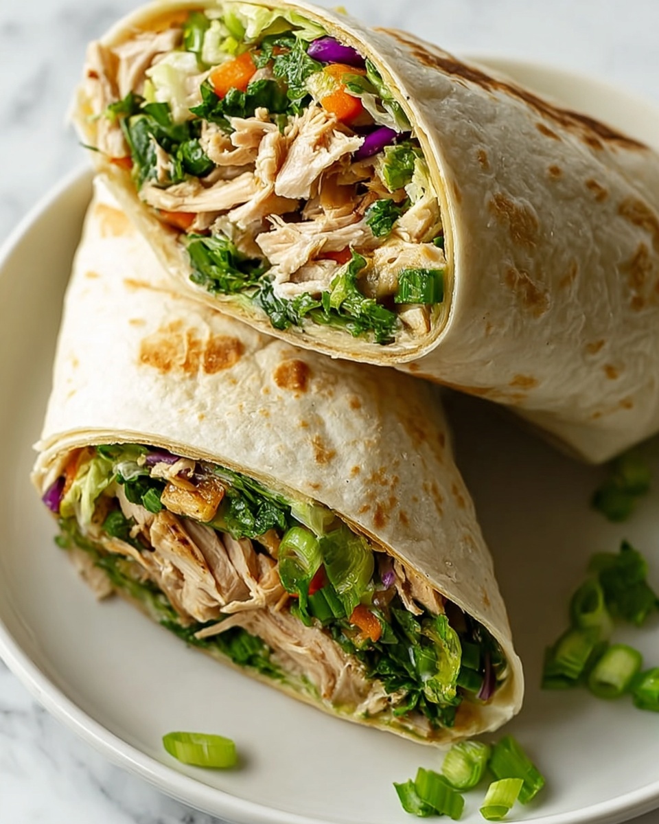 Simple Ginger Scallion Chicken Wraps Recipe - Recipe Image