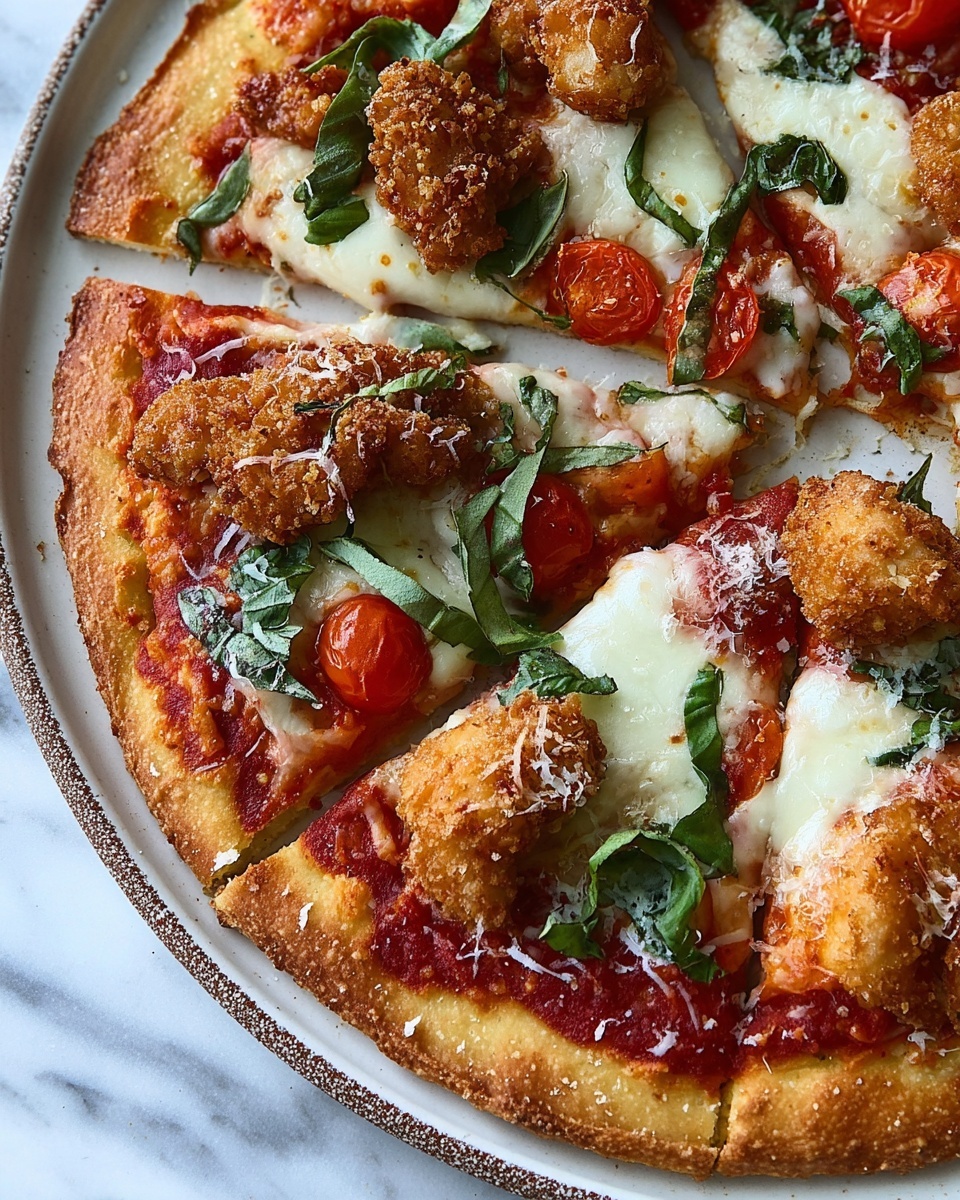 Homemade Chicken Parmesan Pizza Recipe - Recipe Image