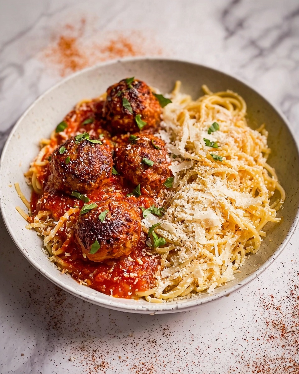 Creamy Chicken Meatballs with Fresh Orzo Recipe - Recipe Image