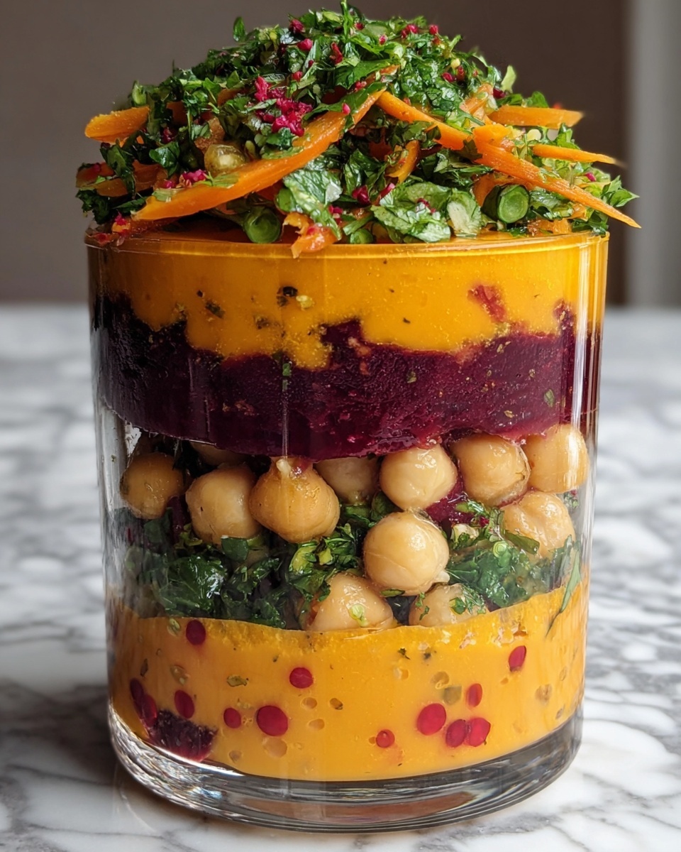 Layered Chickpea and Roasted Vegetable Salad Recipe - Recipe Image