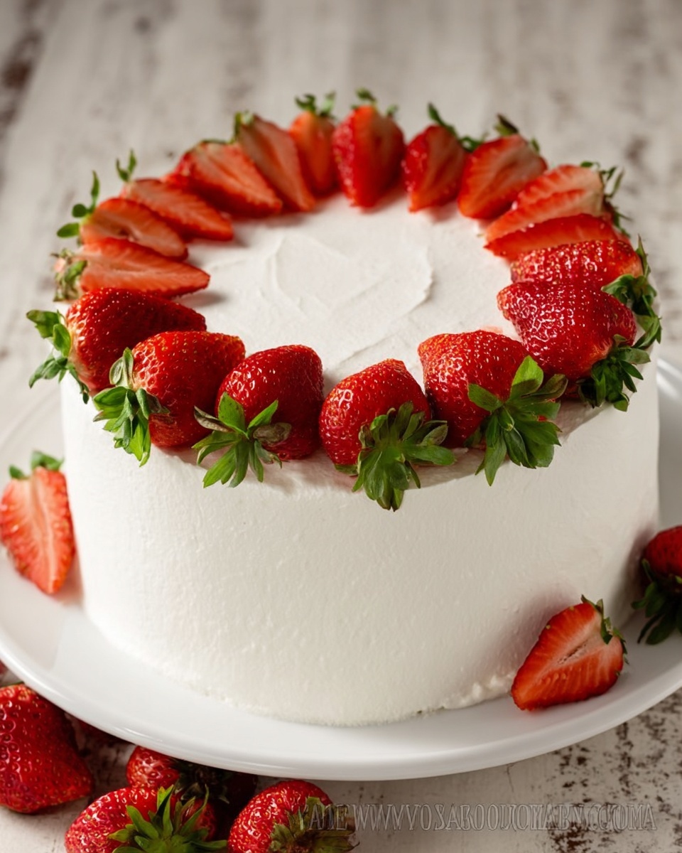 Layered Tres Leches Cake with Fresh Strawberries Recipe - Recipe Image