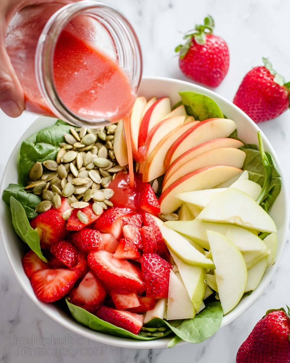 Fruit and Spinach Salad with Strawberry Vinaigrette Recipe - Recipe Image