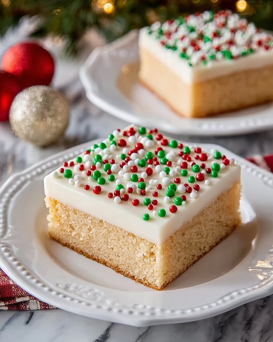 Festive Christmas Sugar Cookie Bars with Holiday Frosting Recipe - Recipe Image