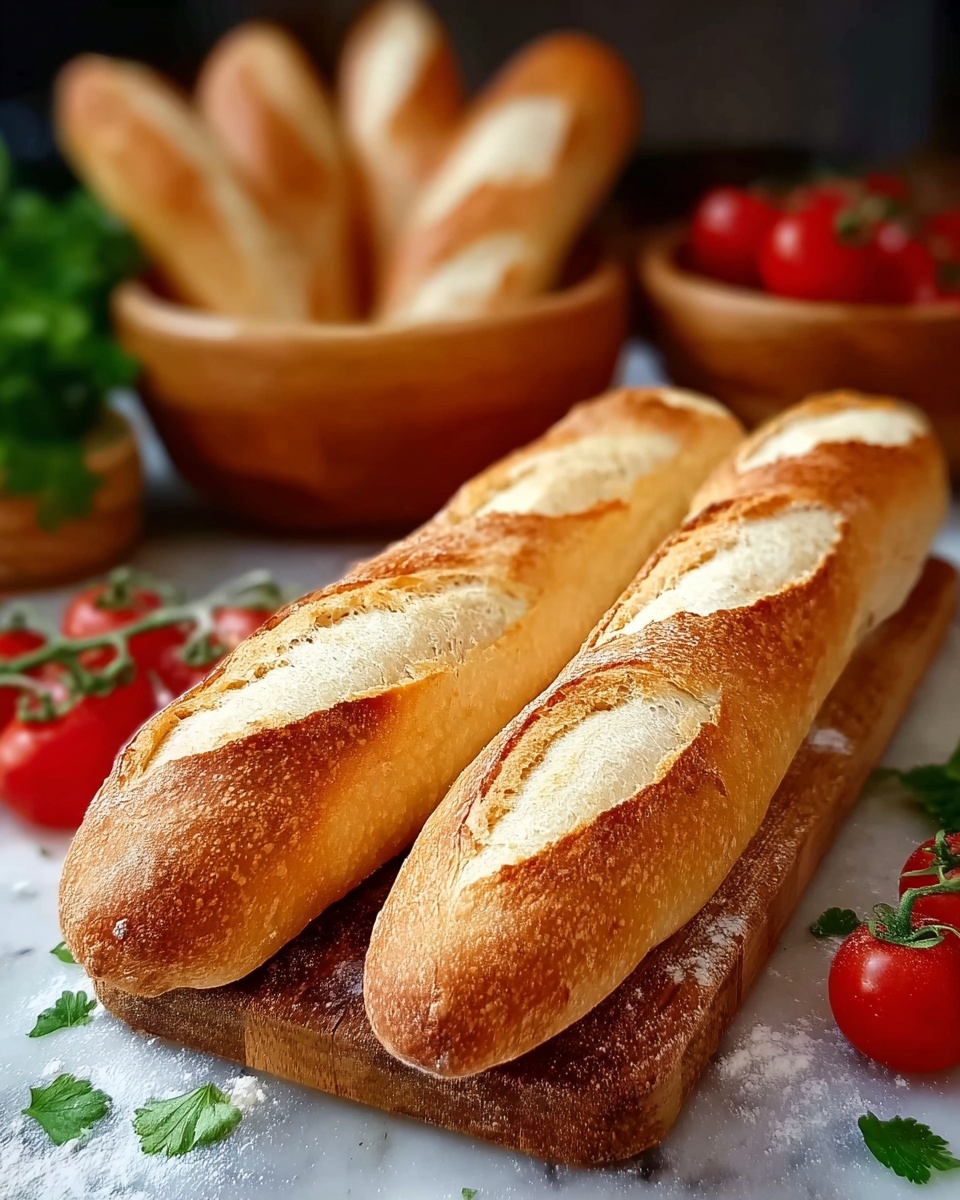 Crispy and Chewy Mini Baguette Recipe - Recipe Image