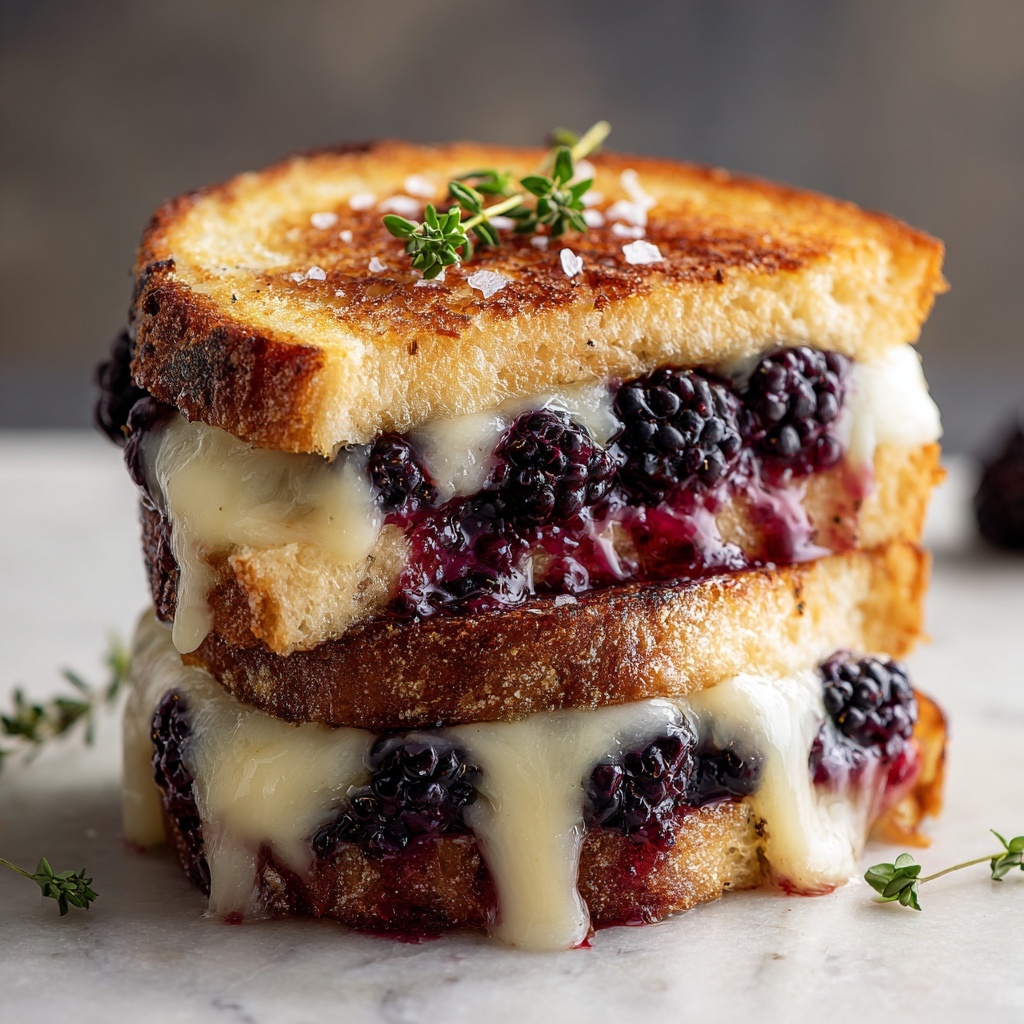 Blackberry Balsamic & Brie Grilled Cheese Recipe - Recipe Image