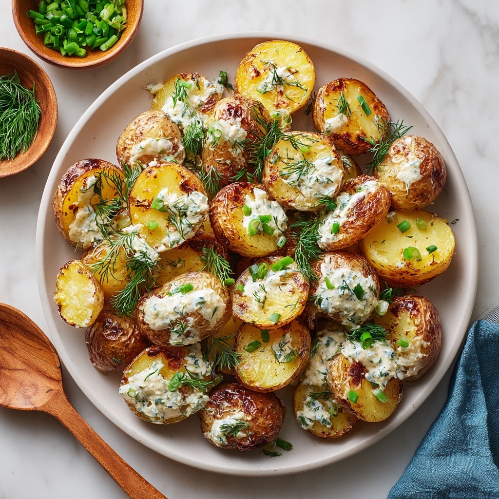 Crispy Smashed Potato Salad Recipe - Recipe Image