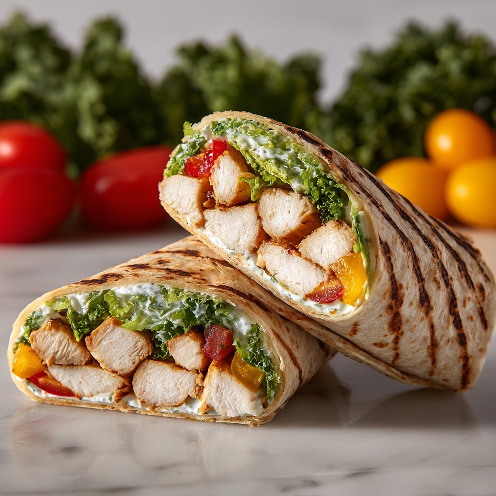 Crunchy Grilled Chicken Wrap Recipe - Recipe Image