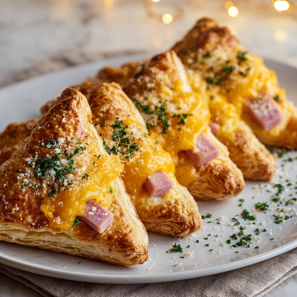Cheddar and Ham Stuffed Christmas Trees Recipe - Recipe Image