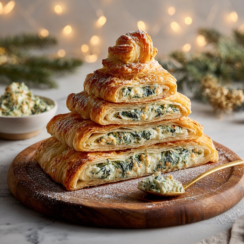 Christmas Tree Spinach Dip Breadsticks Recipe - Recipe Image