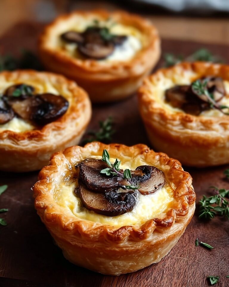 Mini Wild Mushroom and Goat Cheese Pies Recipe