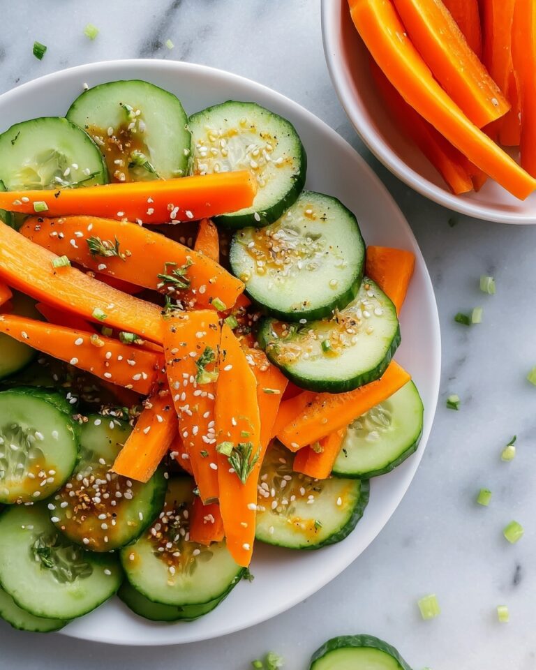 Carrot and Cucumber Salad with Spicy Dressing Recipe