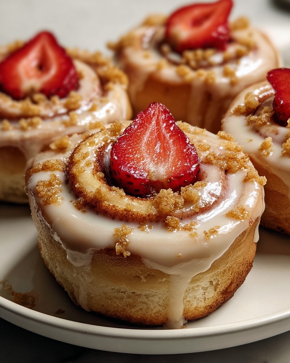 Strawberry Cheesecake Cinnabon Rolls Recipe - Recipe Image