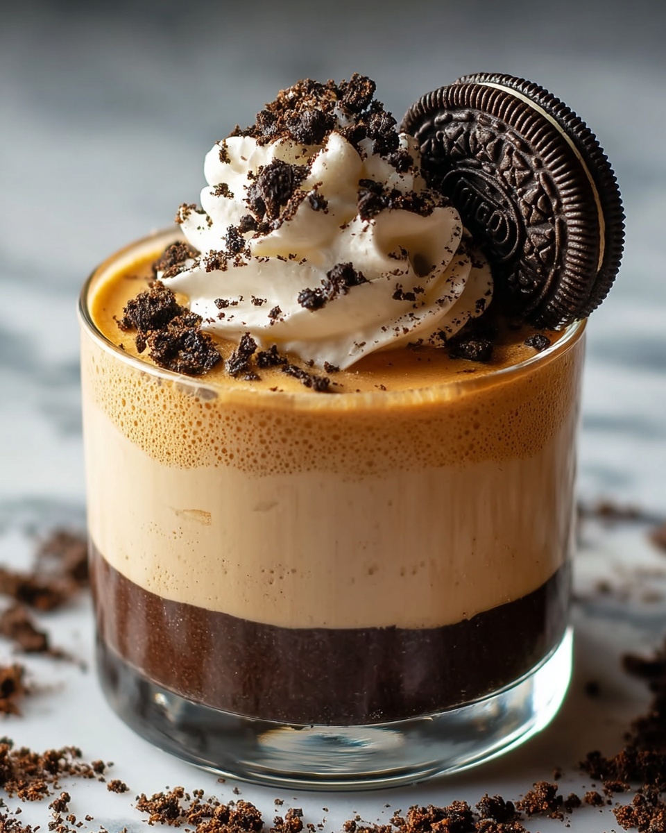 Creamy Espresso Mocha Mocktail with Oreo Crunch Recipe - Recipe Image