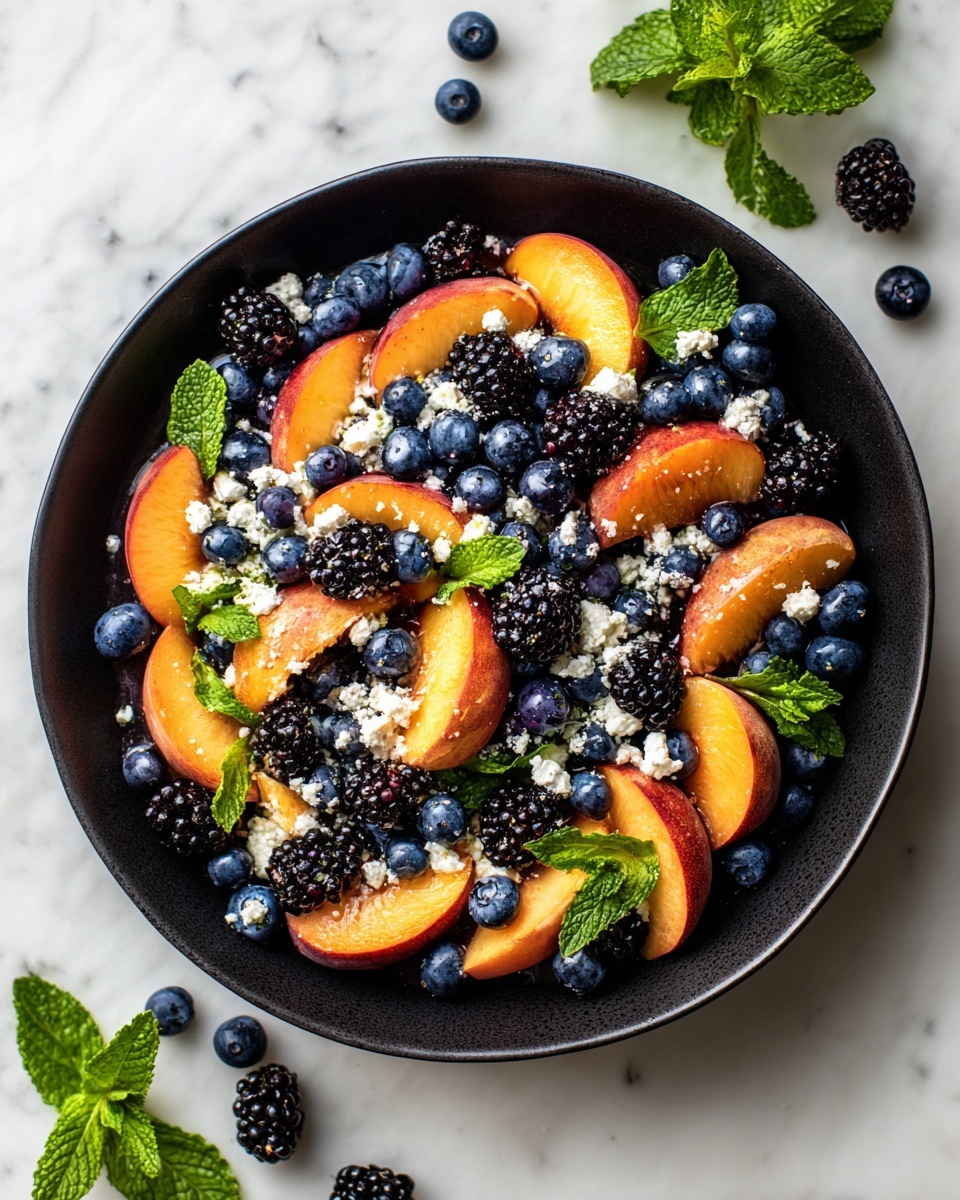 Blueberry Peach Feta Salad Recipe - Recipe Image