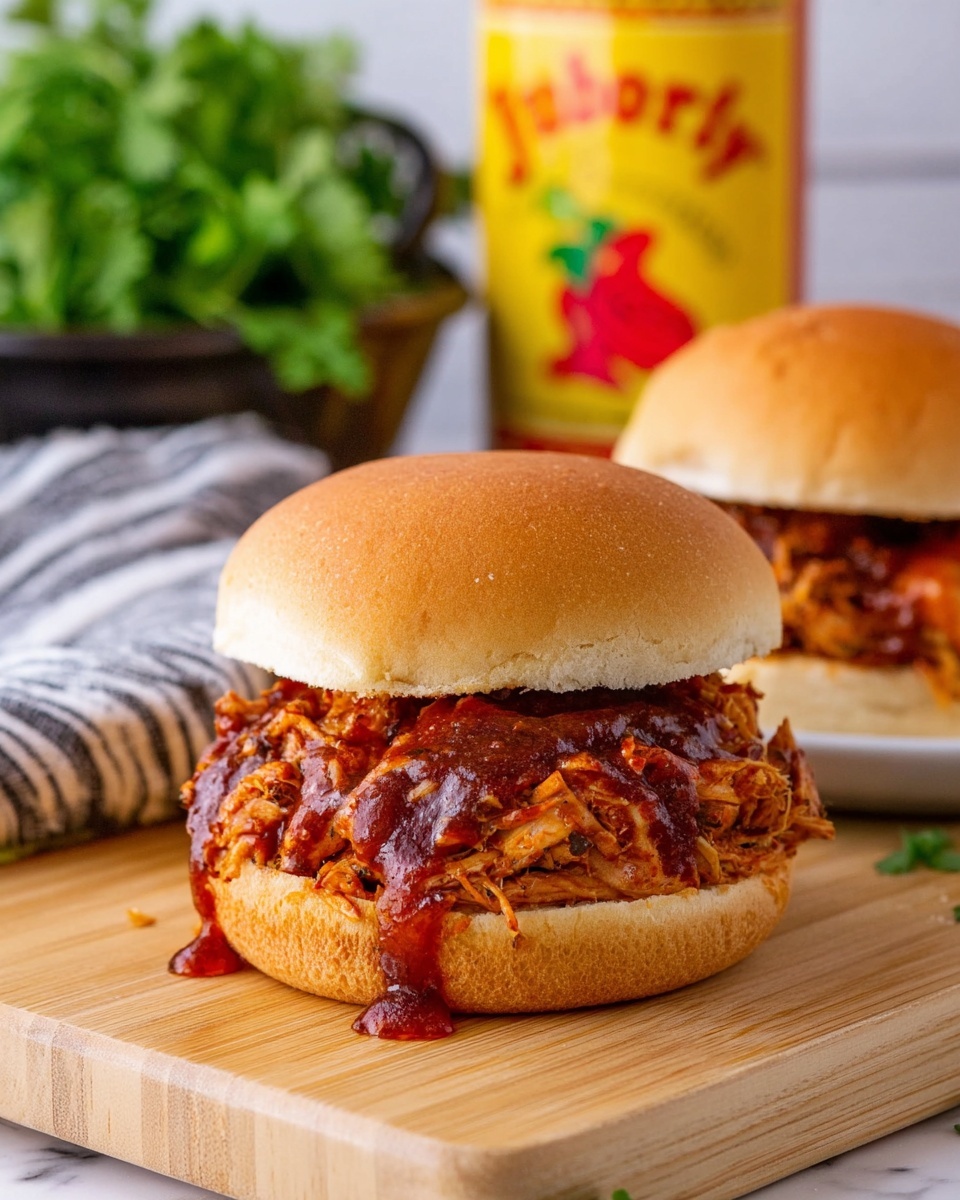 Slow Cooker Fireball BBQ Pulled Chicken Recipe - Recipe Image