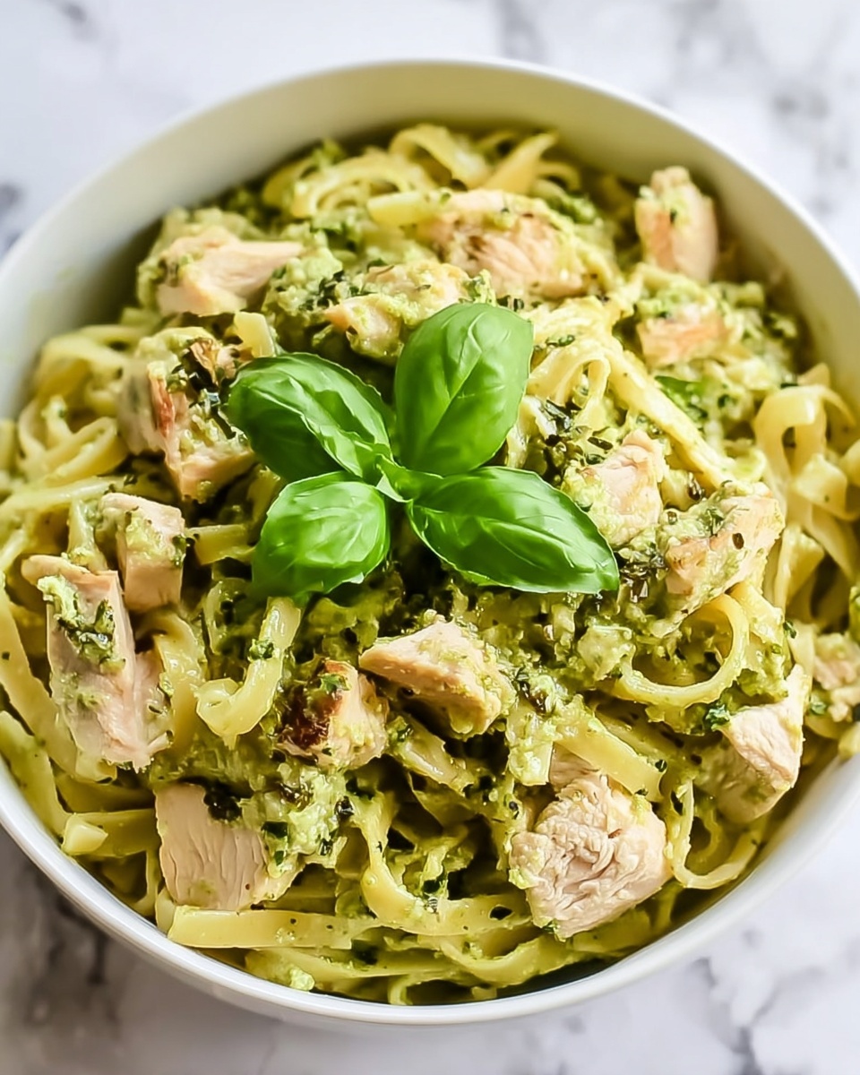 Creamy Homemade Chicken Pesto Pasta Recipe - Recipe Image