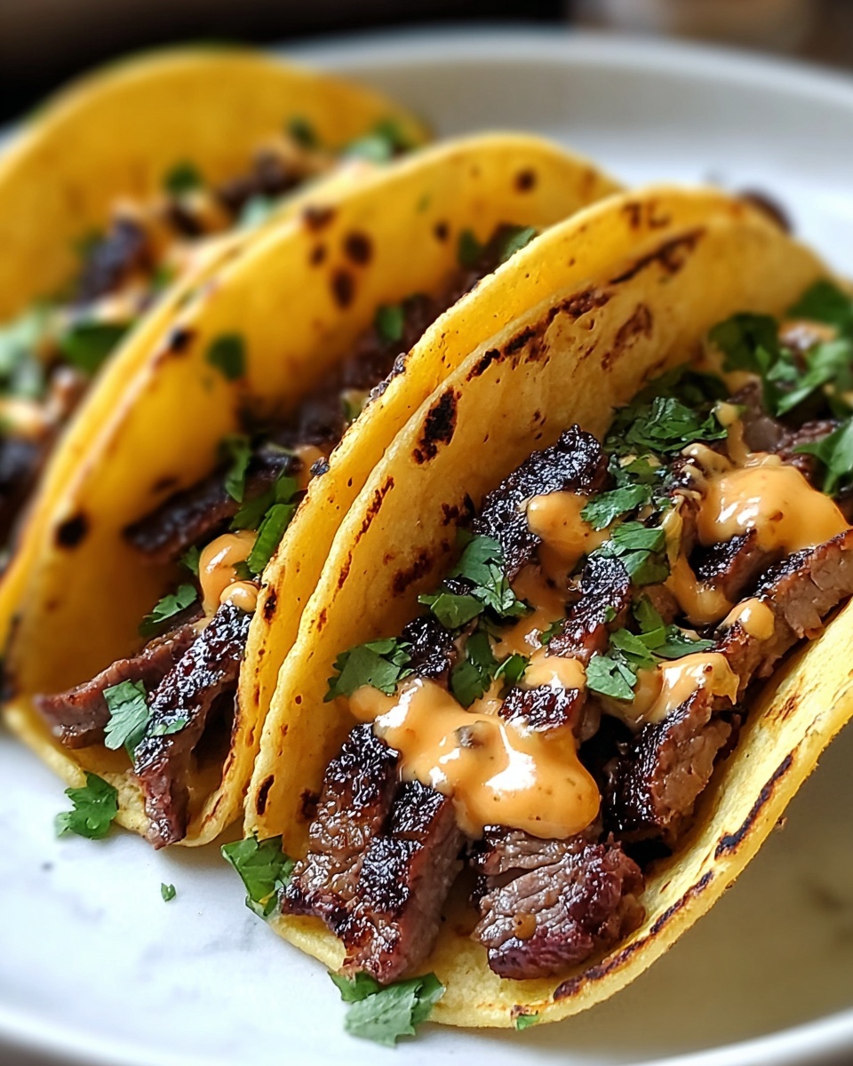 Garlic Butter Honey BBQ Beef Tacos Recipe - Recipe Image