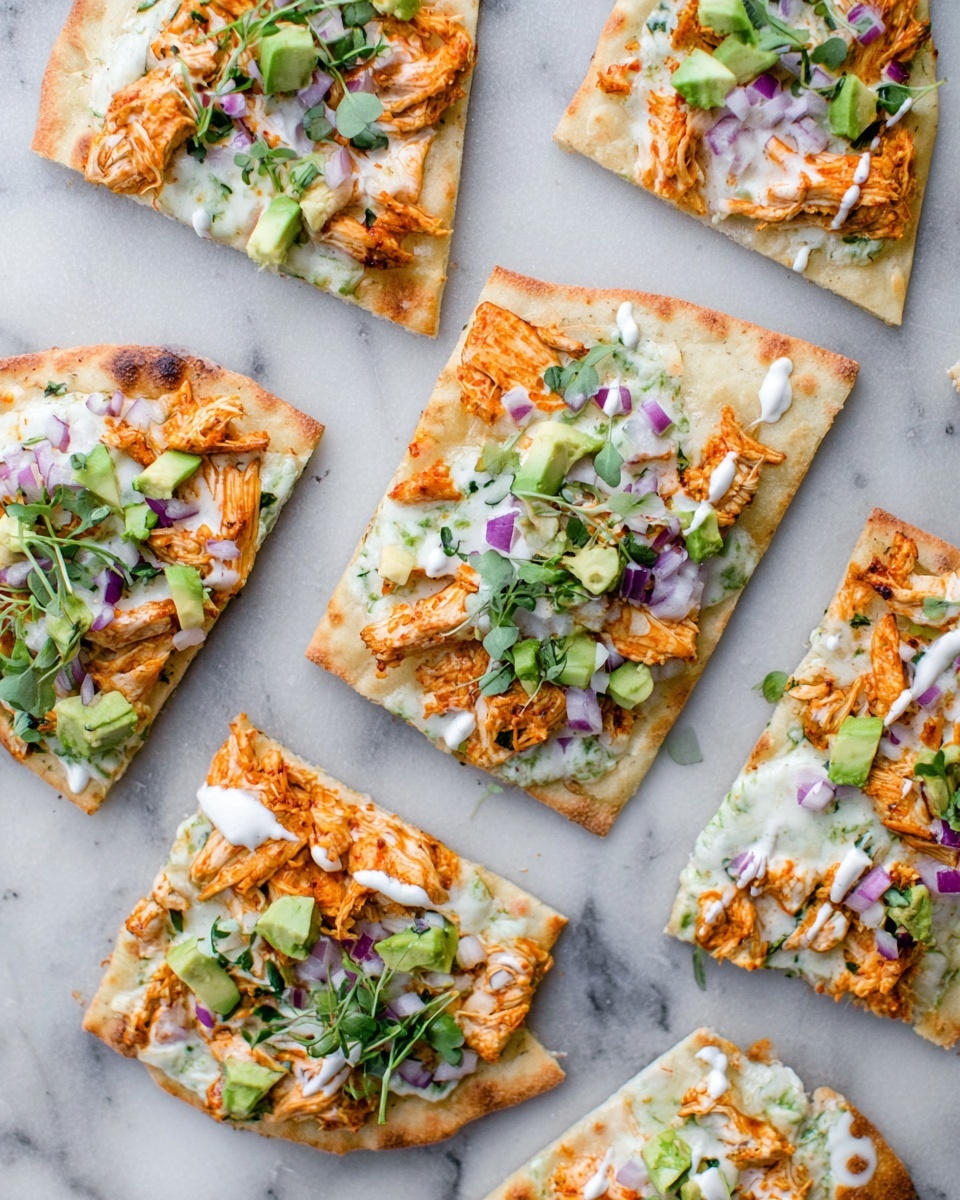 Skinny Buffalo Chicken Flatbread Pizza Recipe - Recipe Image