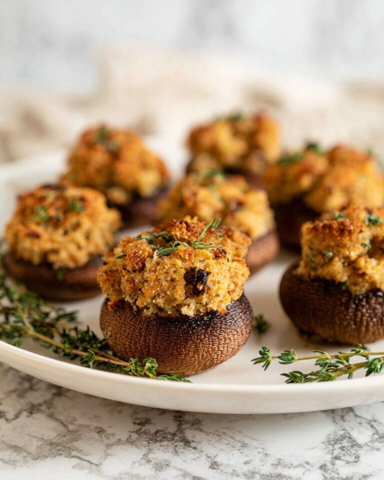 Stuffed Cremini Mushrooms with Cream Cheese, Parmesan, and Herbs Recipe