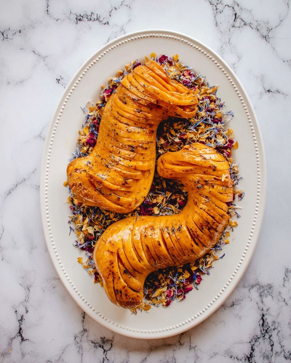 Honey Cinnamon Roasted Hasselback Butternut Squash Recipe - Recipe Image