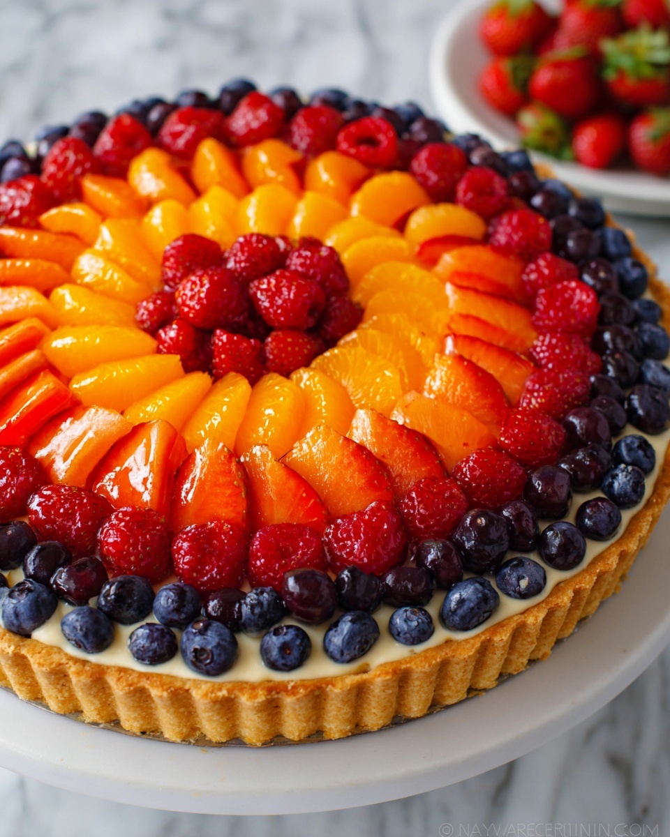 Fresh Fruit Tart with Pastry Cream and Apricot Glaze Recipe - Recipe Image