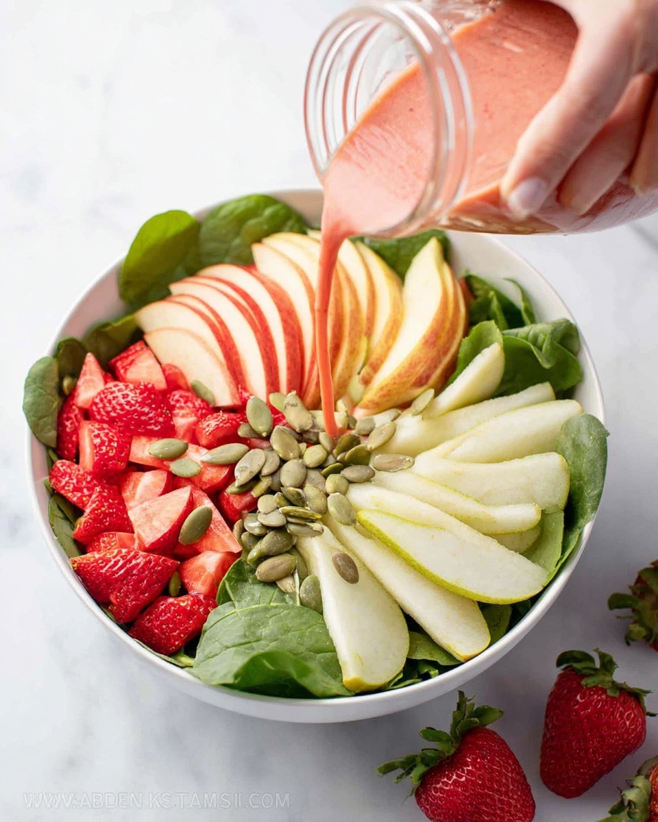 Fruit and Spinach Salad with Strawberry Vinaigrette Recipe - Recipe Image