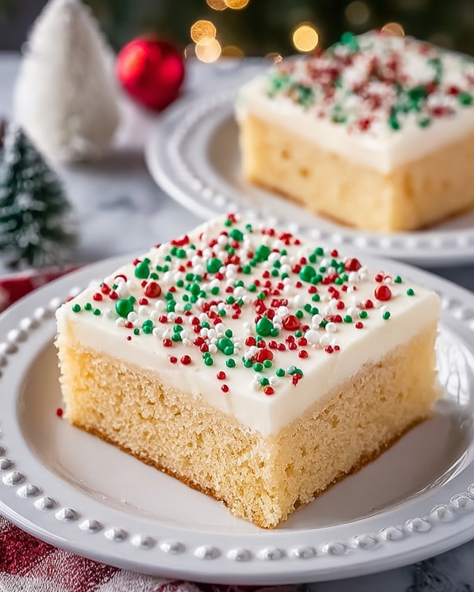 Festive Christmas Sugar Cookie Bars with Holiday Frosting Recipe - Recipe Image