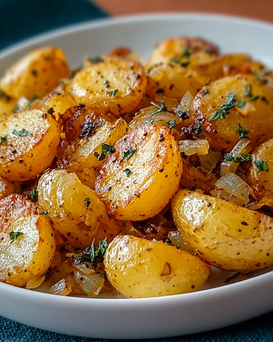 Crispy Oven Fried Potatoes and Onions: A Classic Side Dish Recipe - Recipe Image