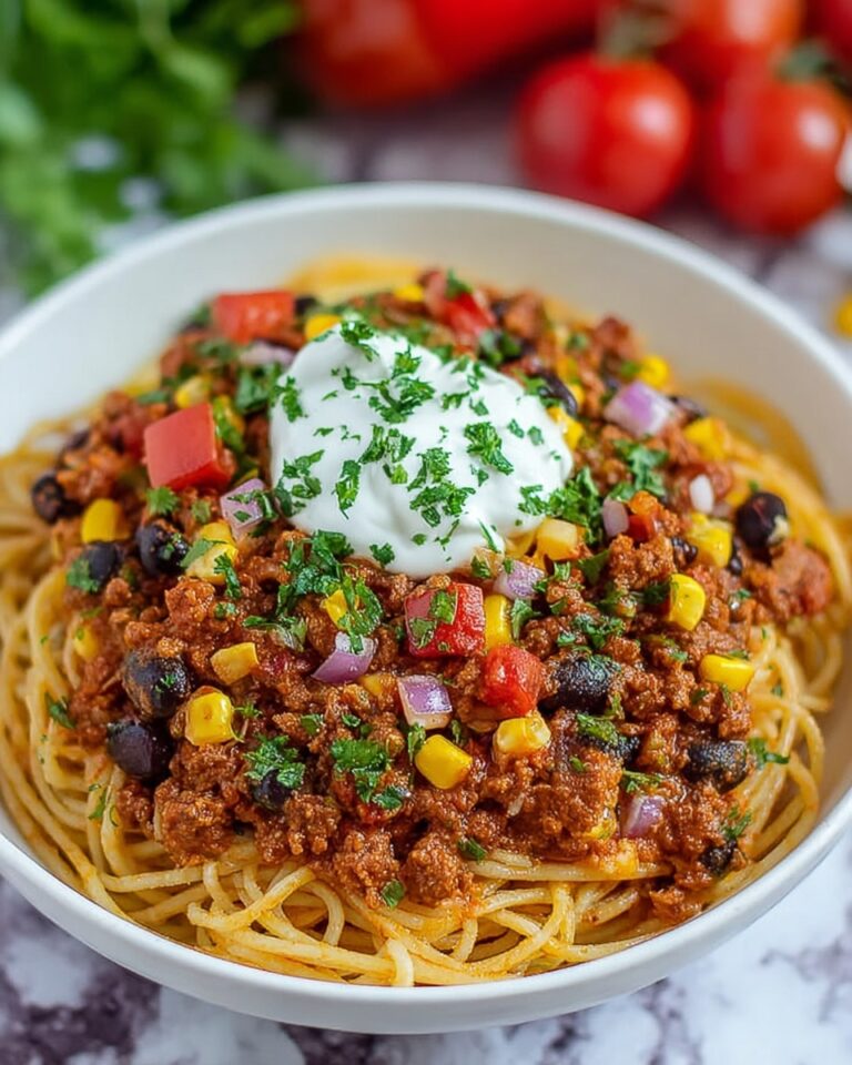 Cheesy Taco Spaghetti Recipe