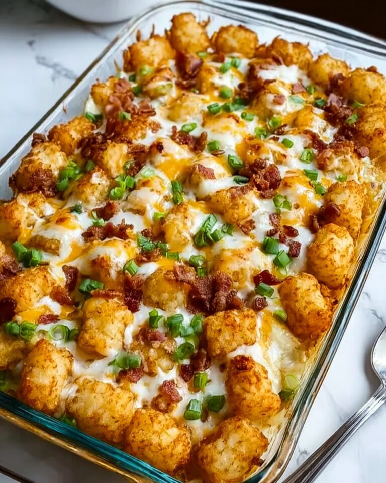 Chicken Bacon Ranch Tater Tot Casserole Recipe