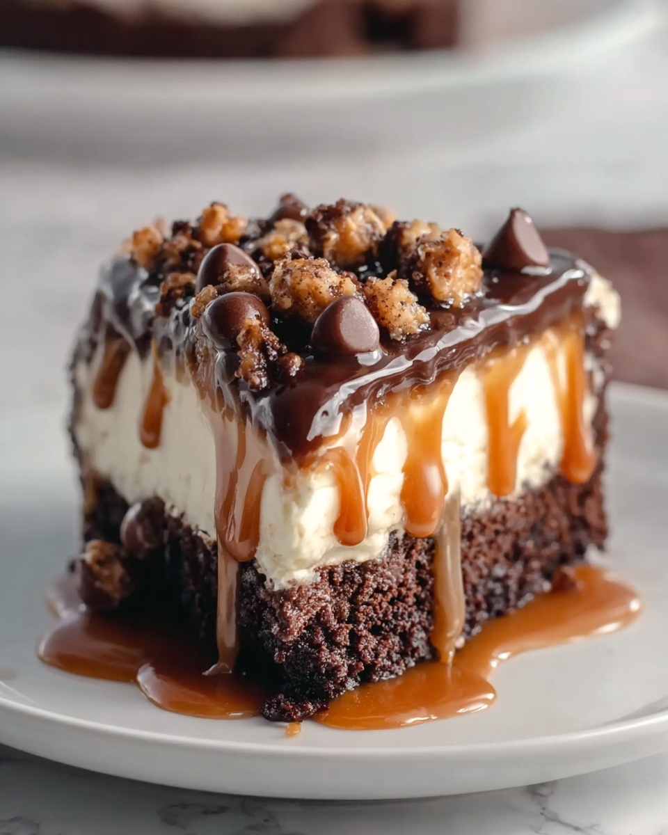 Chocolate Caramel Toffee Crunch Cake Recipe - Recipe Image